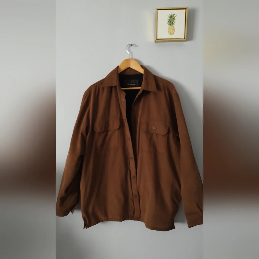 Jacket Men's Winter Weatherproof Lined Style Shacket Brown Medium Warm